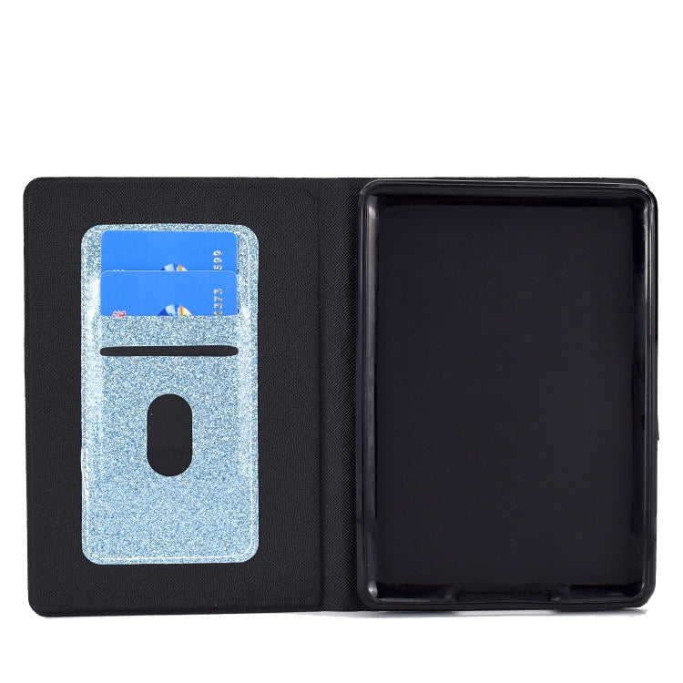 For Amazon Kindle Youth Version 2022 Varnish Glitter Powder Smart Leather Tablet Case