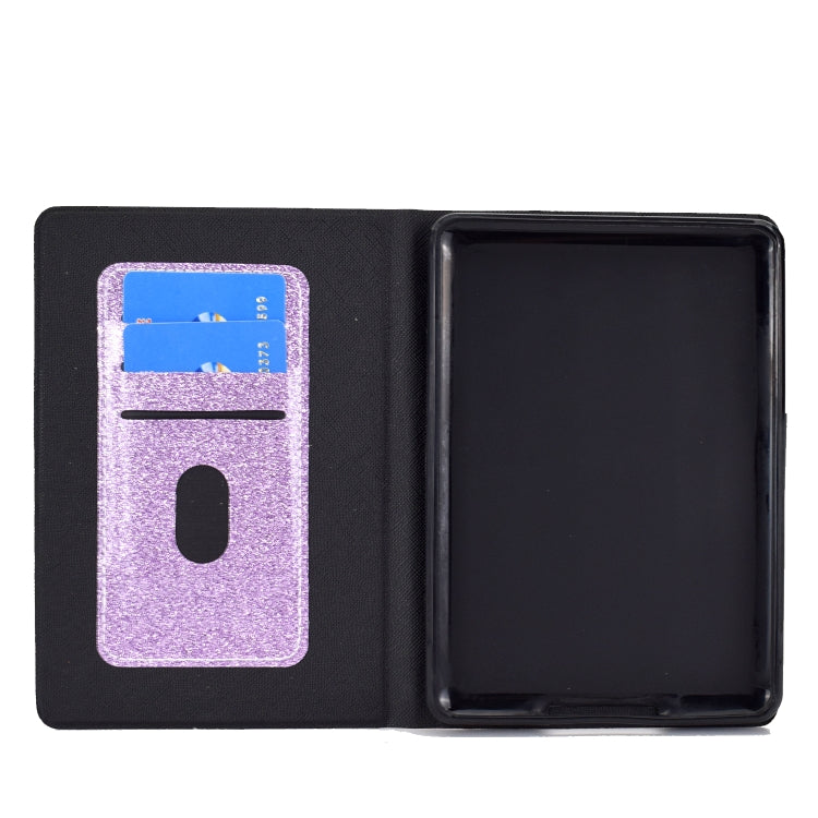 For Amazon Kindle Youth Version 2022 Varnish Glitter Powder Smart Leather Tablet Case