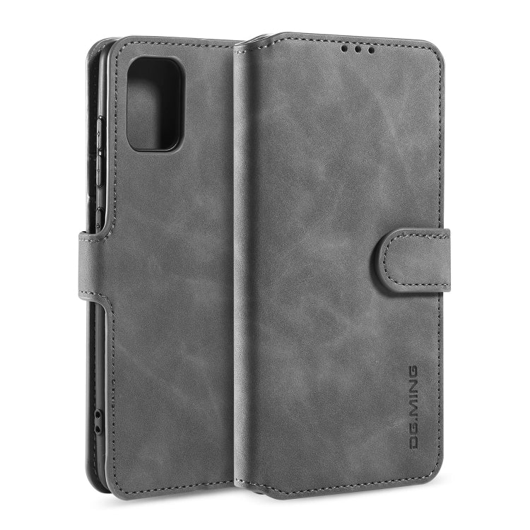 For Galaxy A71 5G DG.MING Retro Oil Side Horizontal Flip Case with Holder & Card Slots & Wallet