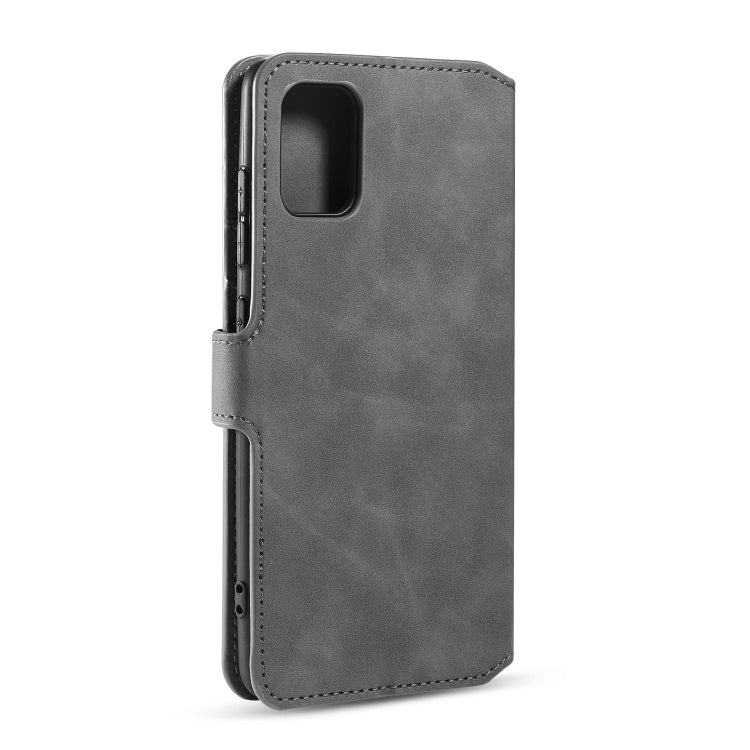 For Galaxy A71 5G DG.MING Retro Oil Side Horizontal Flip Case with Holder & Card Slots & Wallet