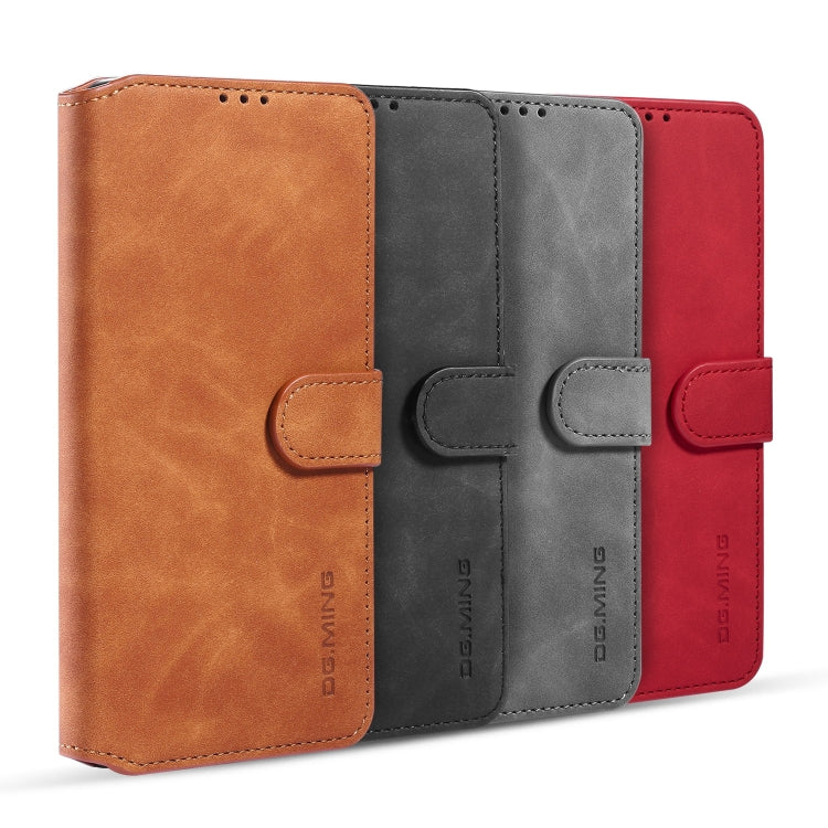 For Galaxy A71 5G DG.MING Retro Oil Side Horizontal Flip Case with Holder & Card Slots & Wallet