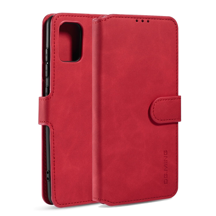 For Galaxy A71 5G DG.MING Retro Oil Side Horizontal Flip Case with Holder & Card Slots & Wallet
