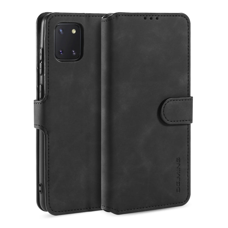 For Galaxy A81 / Note 10 Lite DG.MING Retro Oil Side Horizontal Flip Case with Holder & Card Slots & Wallet