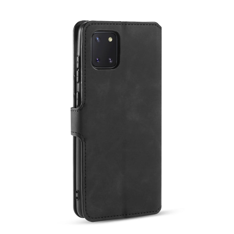 For Galaxy A81 / Note 10 Lite DG.MING Retro Oil Side Horizontal Flip Case with Holder & Card Slots & Wallet