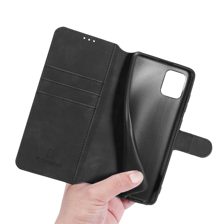 For Galaxy A81 / Note 10 Lite DG.MING Retro Oil Side Horizontal Flip Case with Holder & Card Slots & Wallet