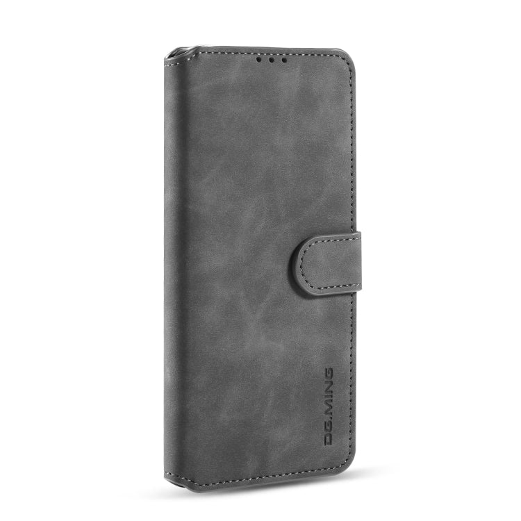 For Galaxy A81 / Note 10 Lite DG.MING Retro Oil Side Horizontal Flip Case with Holder & Card Slots & Wallet