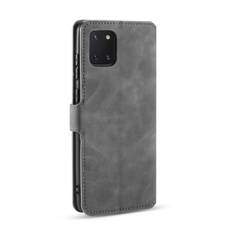 For Galaxy A81 / Note 10 Lite DG.MING Retro Oil Side Horizontal Flip Case with Holder & Card Slots & Wallet