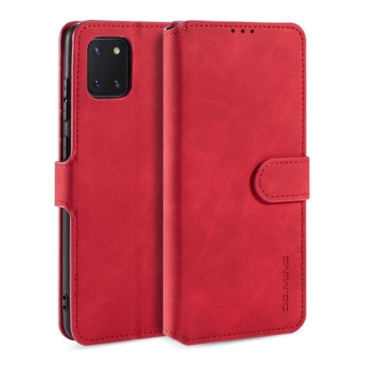 For Galaxy A81 / Note 10 Lite DG.MING Retro Oil Side Horizontal Flip Case with Holder & Card Slots & Wallet