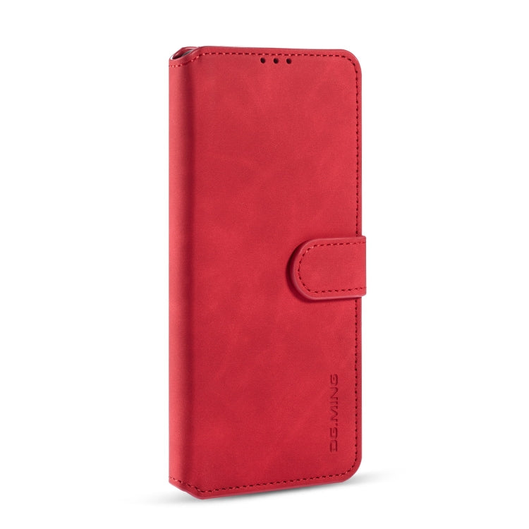 For Galaxy A81 / Note 10 Lite DG.MING Retro Oil Side Horizontal Flip Case with Holder & Card Slots & Wallet