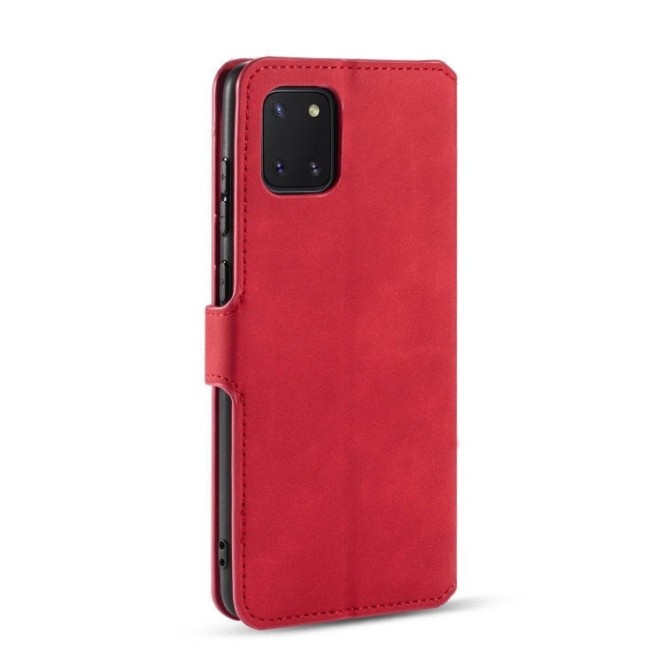 For Galaxy A81 / Note 10 Lite DG.MING Retro Oil Side Horizontal Flip Case with Holder & Card Slots & Wallet