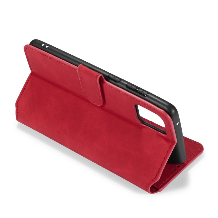 For Galaxy A81 / Note 10 Lite DG.MING Retro Oil Side Horizontal Flip Case with Holder & Card Slots & Wallet