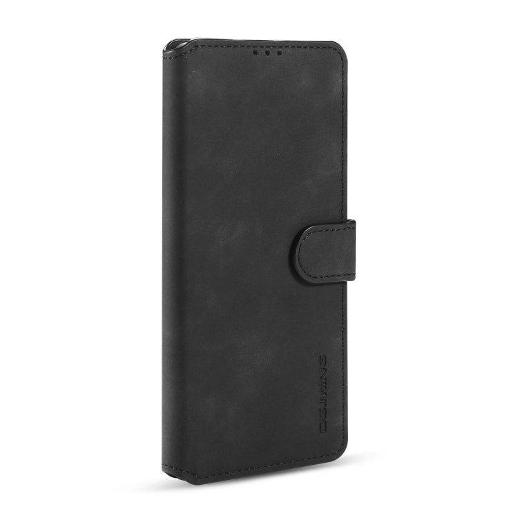 For Galaxy A91 / S10 Lite DG.MING Retro Oil Side Horizontal Flip Case with Holder & Card Slots & Wallet