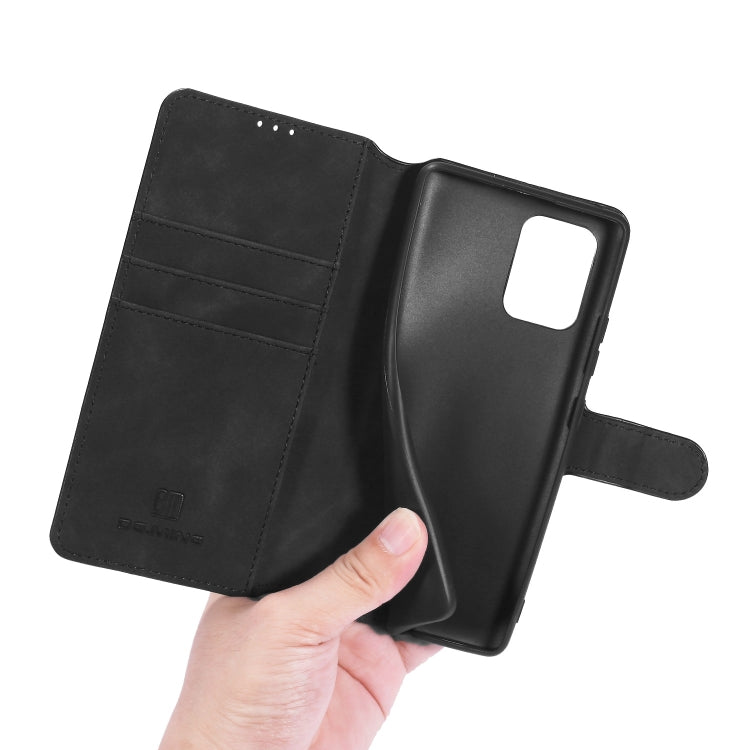 For Galaxy A91 / S10 Lite DG.MING Retro Oil Side Horizontal Flip Case with Holder & Card Slots & Wallet