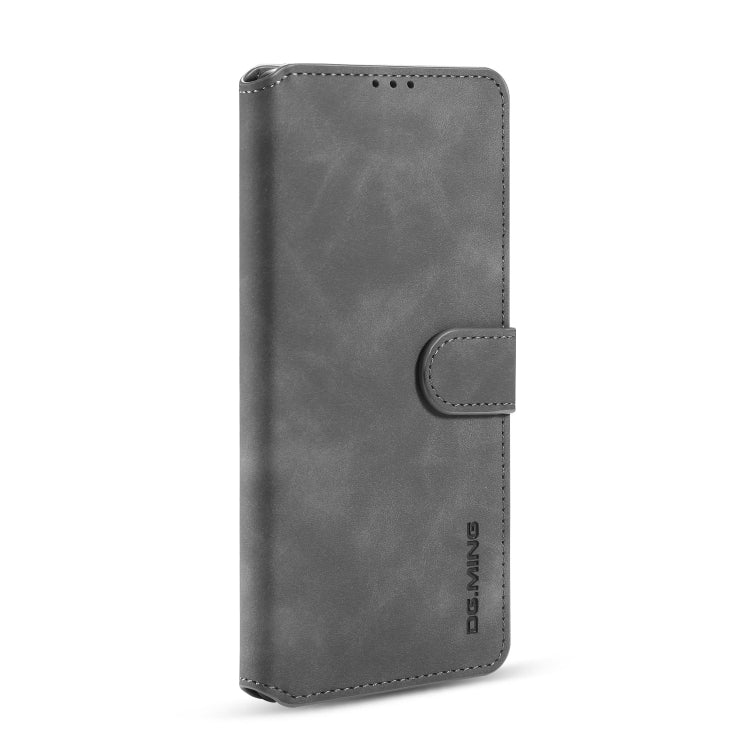 For Galaxy A91 / S10 Lite DG.MING Retro Oil Side Horizontal Flip Case with Holder & Card Slots & Wallet