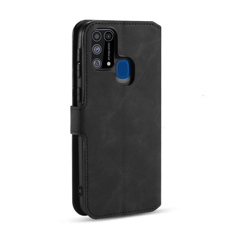 For Galaxy M31 DG.MING Retro Oil Side Horizontal Flip Case with Holder & Card Slots & Wallet