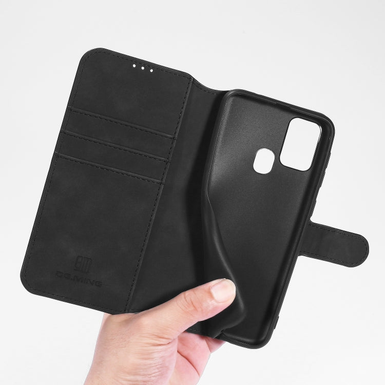 For Galaxy M31 DG.MING Retro Oil Side Horizontal Flip Case with Holder & Card Slots & Wallet