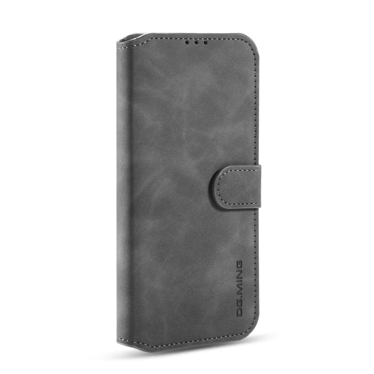 For Huawei P40 Lite / Nova 6 SE DG.MING Retro Oil Side Horizontal Flip Case with Holder & Card Slots & Wallet
