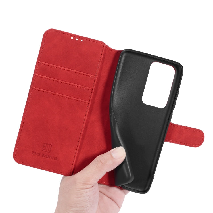 For Huawei P40 Pro DG.MING Retro Oil Side Horizontal Flip Case with Holder & Card Slots & Wallet