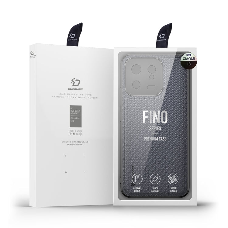 For Xiaomi 13 DUX DUCIS Fino Series PU + TPU Protective Phone Case(Grey)