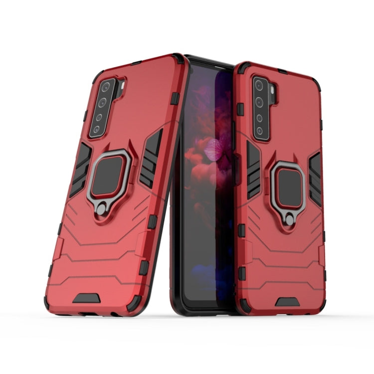 For Huawei nova 7 SE Shockproof PC + TPU Protective Case, with Magnetic Ring Holder