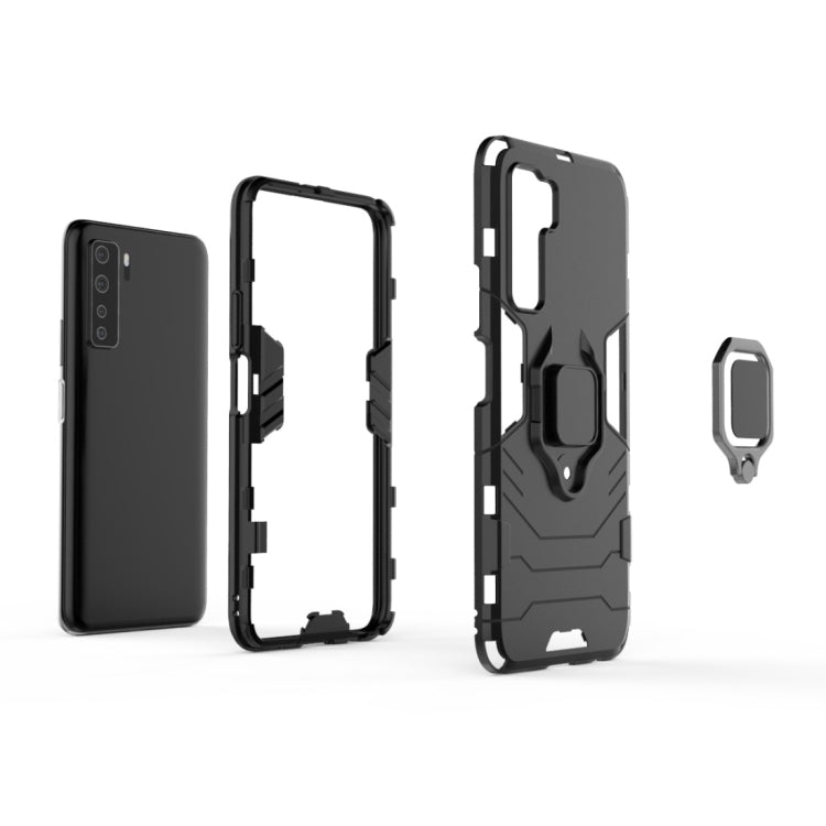 For Huawei nova 7 SE Shockproof PC + TPU Protective Case, with Magnetic Ring Holder