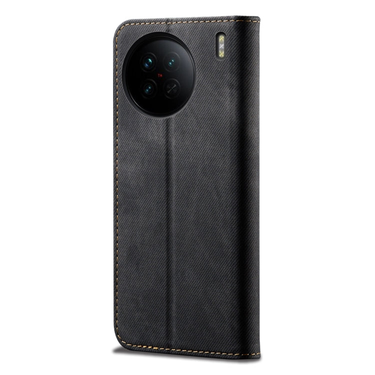 For vivo X90 Pro Denim Texture Leather Phone Case
