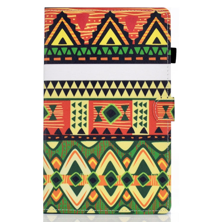 For Galaxy Tab A10.1 T510 Horizontal TPU Painted Flat Feather Case Anti-skid strip with Pen Cover & Card Slot & Holder