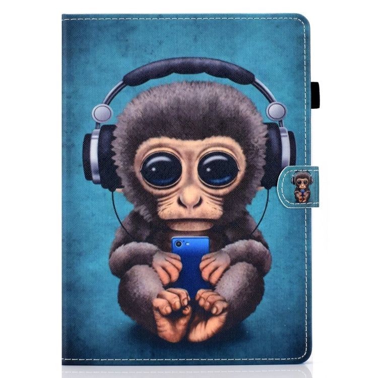 For Huawei MediaPad T3 Horizontal TPU Painted Flat Feather Case Anti-skid strip with Pen Cover & Card Slot & Holder