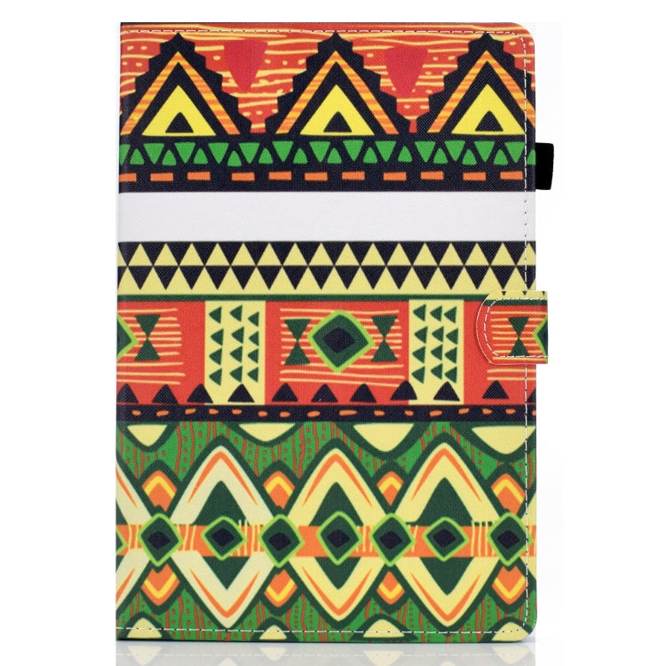 For Huawei MediaPad T5 Horizontal TPU Painted Flat Feather Case Anti-skid strip with Pen Cover & Card Slot & Holder