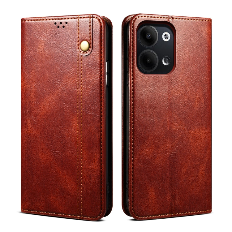 For OPPO Reno9 Pro Oil Wax Crazy Horse Texture Leather Phone Case