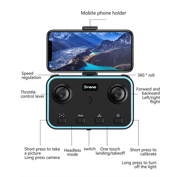 JJR/C H11 Fixed Height Mini Folding Drone, Specification:Dual Camera(Green)