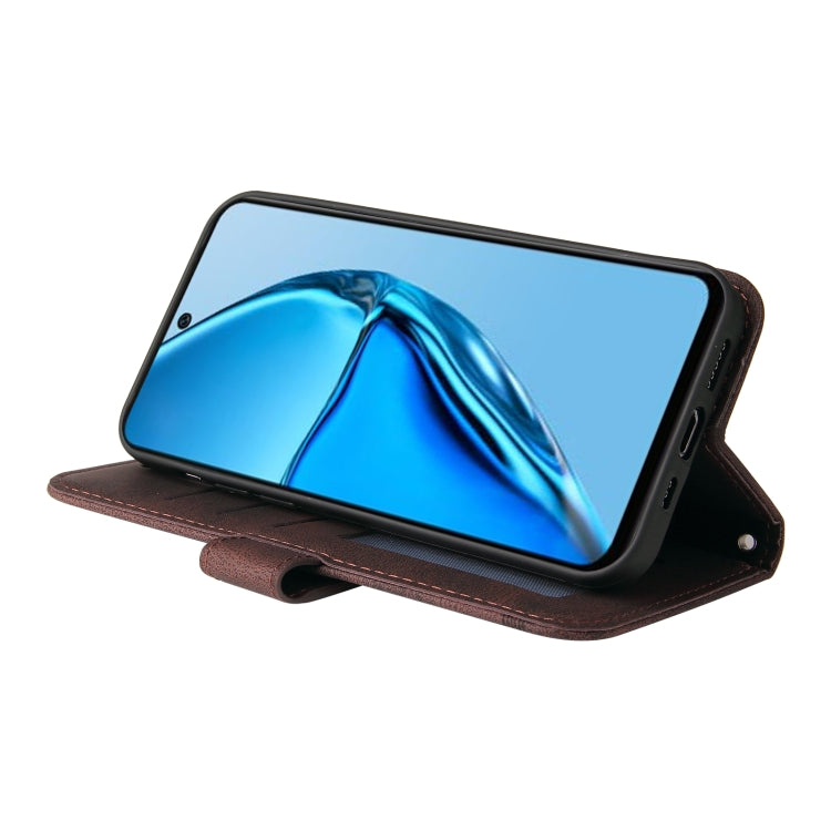 For Infinix Hot 20 4G Skin Feel Life Tree Metal Button Leather Phone Case