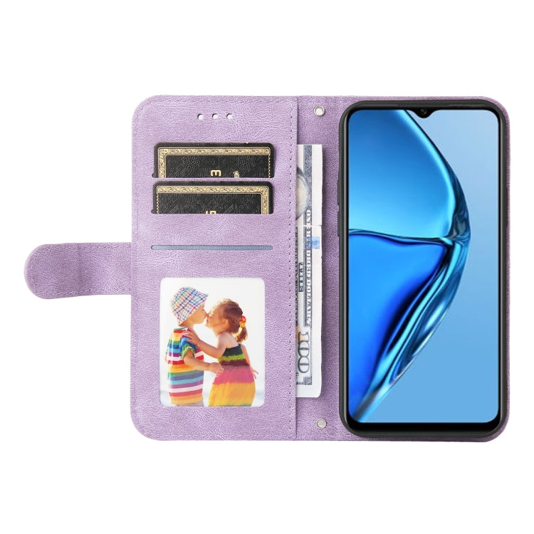 For Infinix Hot 20s Skin Feel Life Tree Metal Button Leather Phone Case