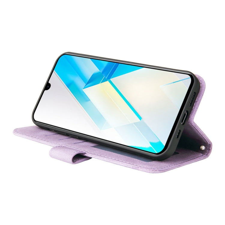 For Infinix Note 12 / G96 Skin Feel Life Tree Metal Button Leather Phone Case