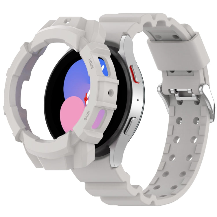 For Samsung Galaxy Watch4 40mm Armor Silicone Watch Band + Protective Case