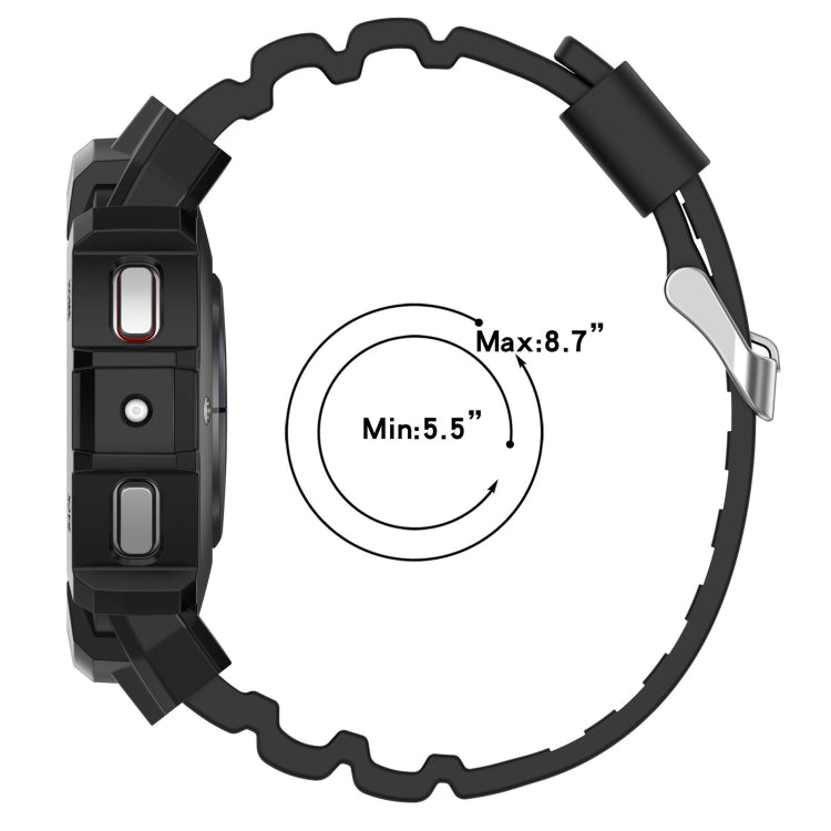 For Samsung Galaxy Watch4 40mm Armor Silicone Watch Band + Protective Case