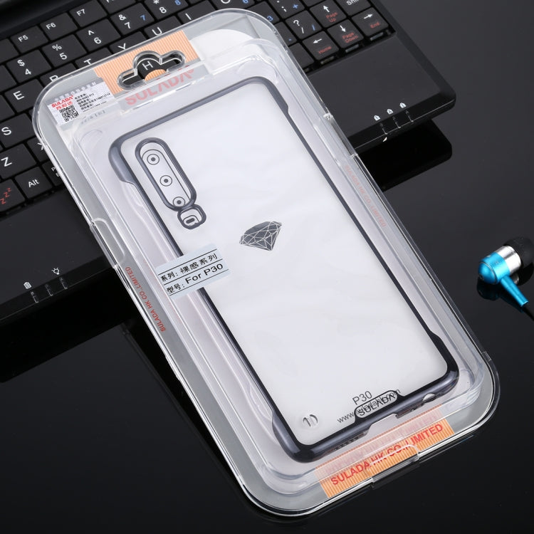 For Huawei P30 SULADA Borderless Drop-proof Vacuum Plating PC Case