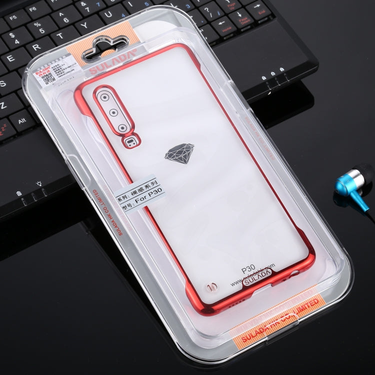 For Huawei P30 SULADA Borderless Drop-proof Vacuum Plating PC Case