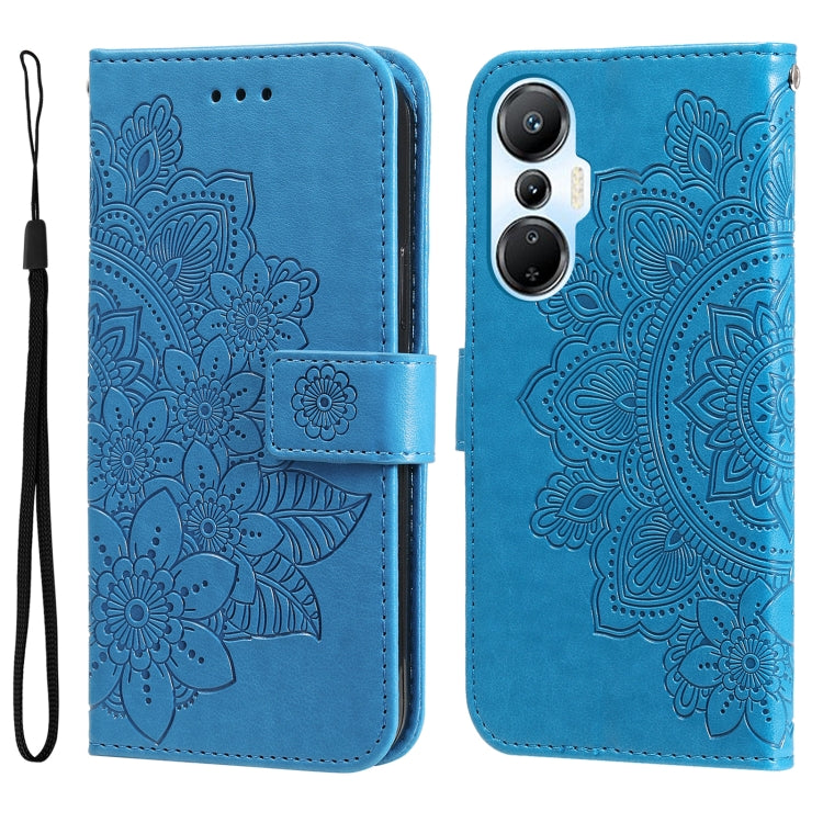 For Infinix Hot 20s 7-petal Flowers Embossing Leather Phone Case