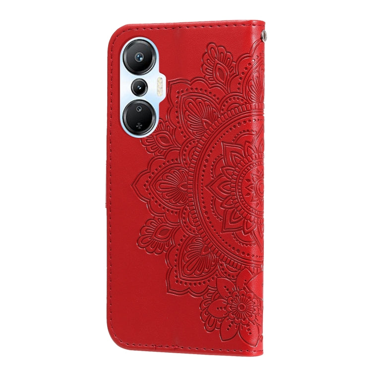 For Infinix Hot 20s 7-petal Flowers Embossing Leather Phone Case