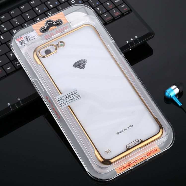 For iPhone 7 Plus / 8 Plus SULADA Borderless Drop-proof Vacuum Plating PC Case