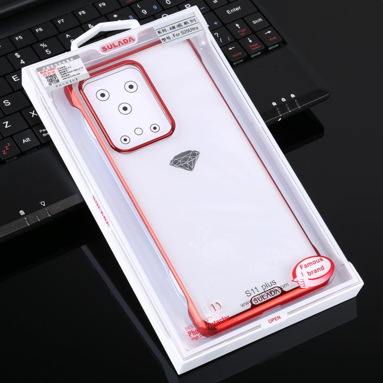 For Galaxy S20 Ultra SULADA Borderless Drop-proof Vacuum Plating PC Case