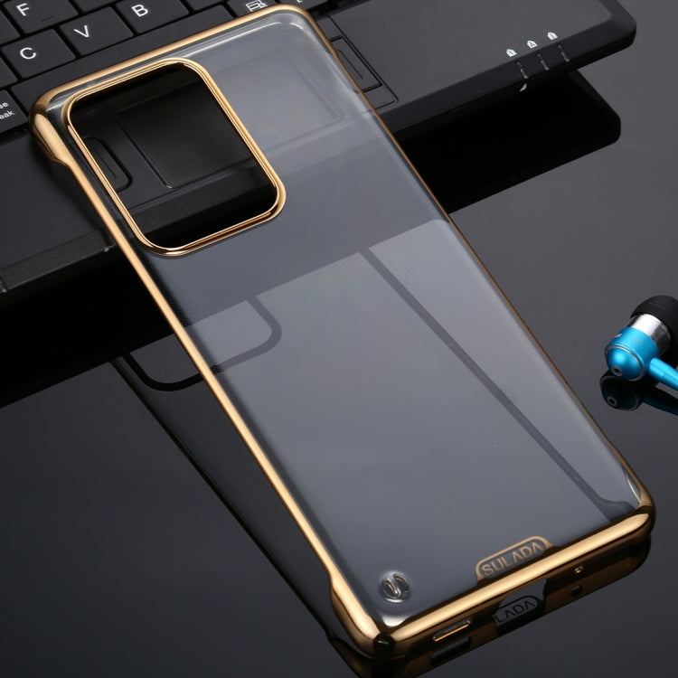 For Galaxy S20 Ultra SULADA Borderless Drop-proof Vacuum Plating PC Case