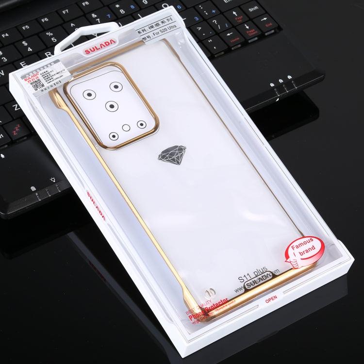 For Galaxy S20 Ultra SULADA Borderless Drop-proof Vacuum Plating PC Case