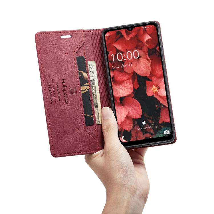 For Samsung Galaxy A14 5G AutSpace A01 Retro Skin-feel Crazy Horse Texture Horizontal Flip Leather Case