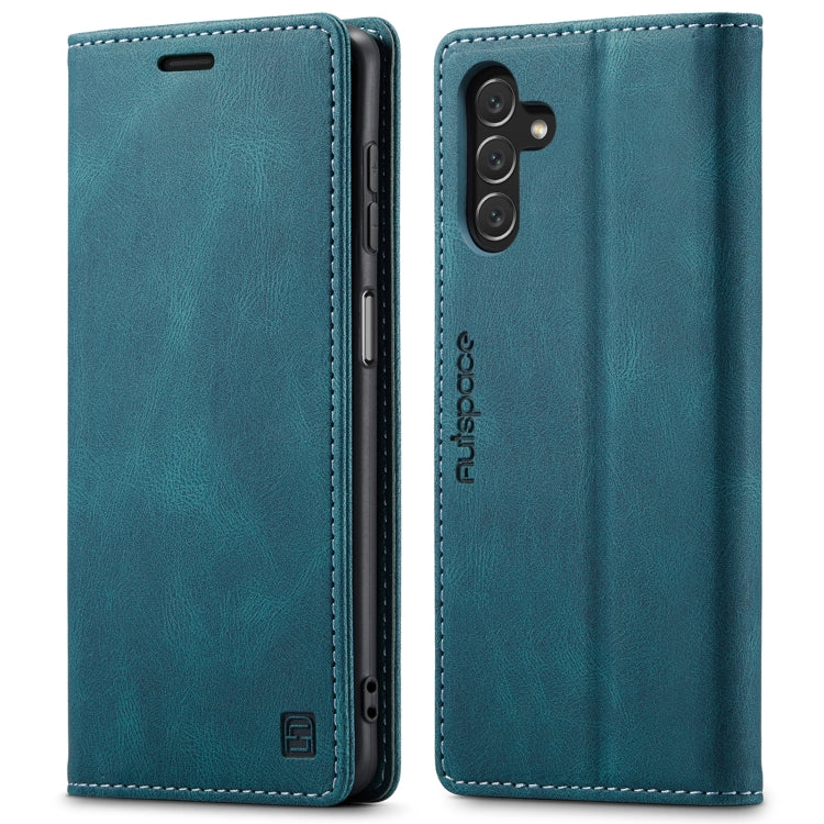For Samsung Galaxy A14 5G AutSpace A01 Retro Skin-feel Crazy Horse Texture Horizontal Flip Leather Case