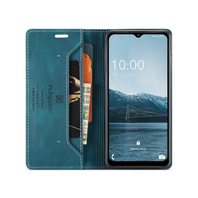For Samsung Galaxy A14 5G AutSpace A01 Retro Skin-feel Crazy Horse Texture Horizontal Flip Leather Case