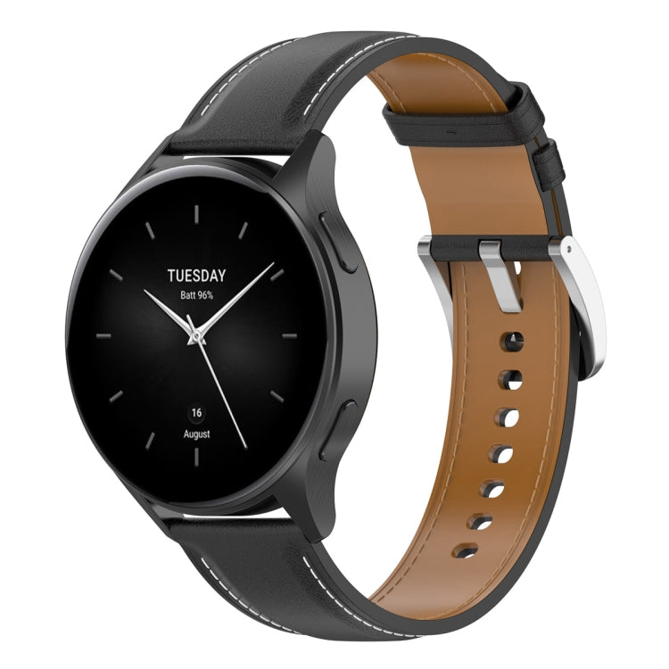 For Huawei Watch Buds/Xiaomi Watch S2 22mm Genuine Leather Watch Band