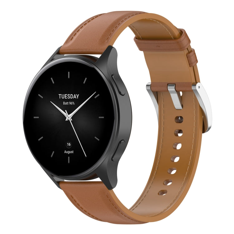 For Huawei Watch Buds/Xiaomi Watch S2 22mm Genuine Leather Watch Band