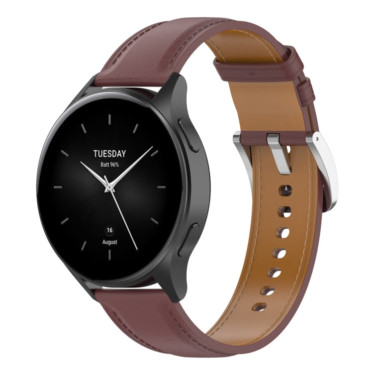 For Huawei Watch Buds/Xiaomi Watch S2 22mm Genuine Leather Watch Band